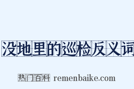 没地里的巡检反义词是什么意思的图片